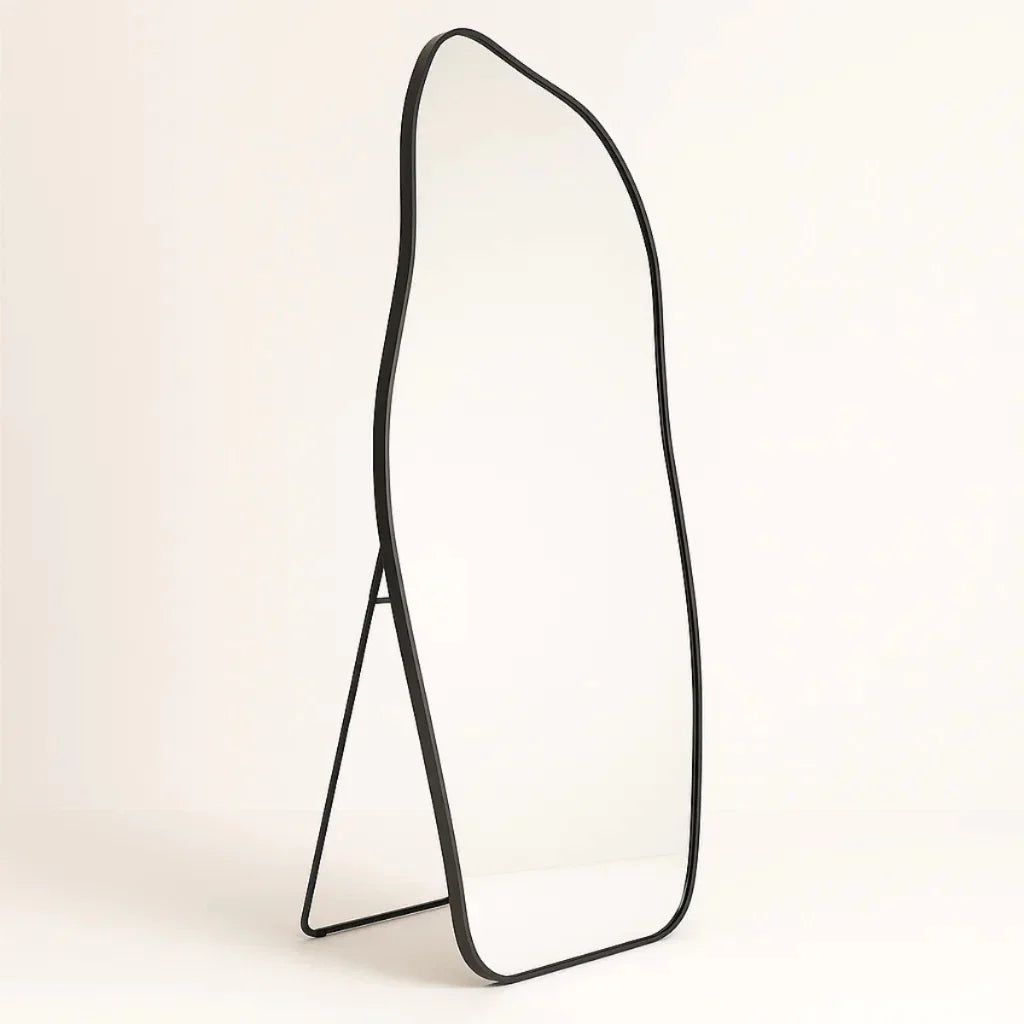Espejo Orgánico de Cuerpo Entero 150x60 cm con Marco de Aluminio Liquidación