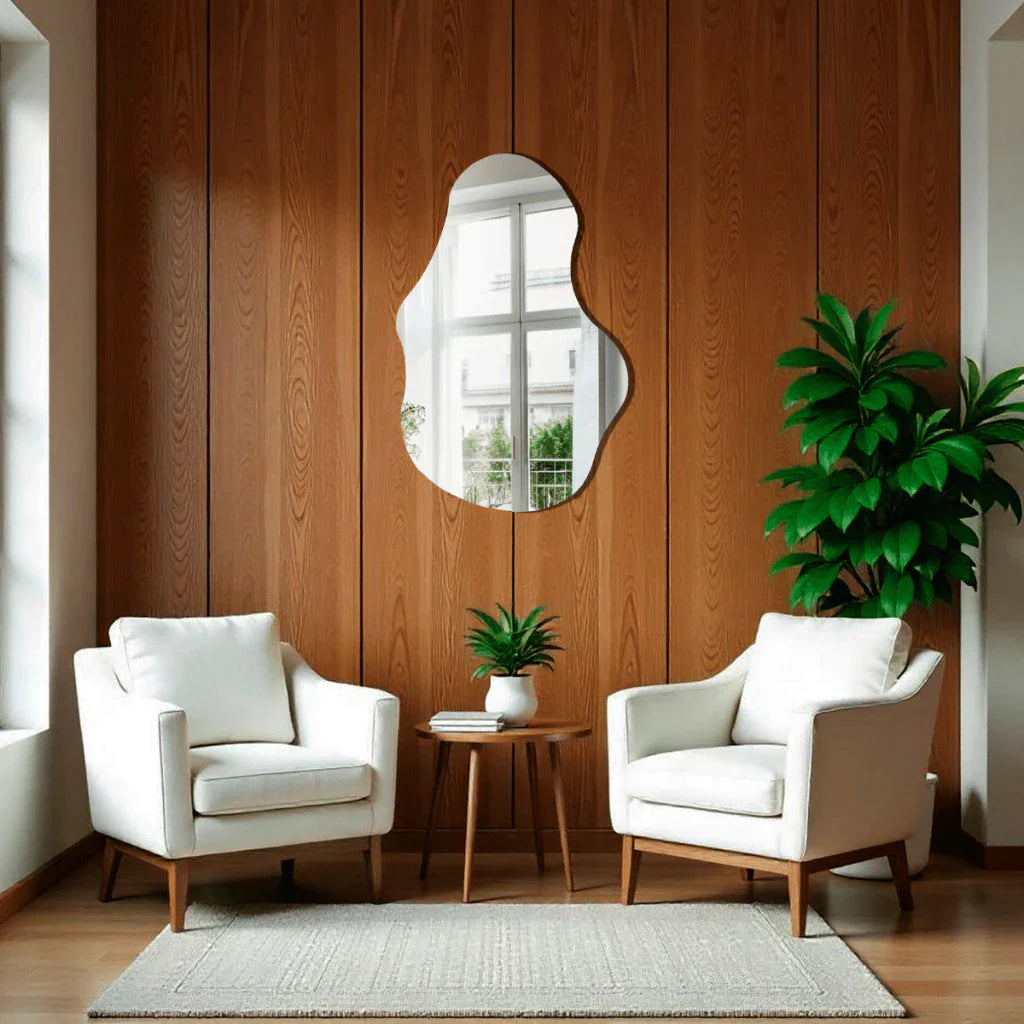 Espejo Orgánico de Cuerpo Entero Grande 115x60 cm Lapidado – Decorativo Liquidación